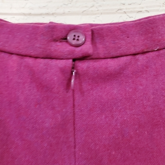 NWT Vintage 80's Pendleton 100% Virgin Wool Pink Pencil Skirt Size 12 - Picture 6 of 11